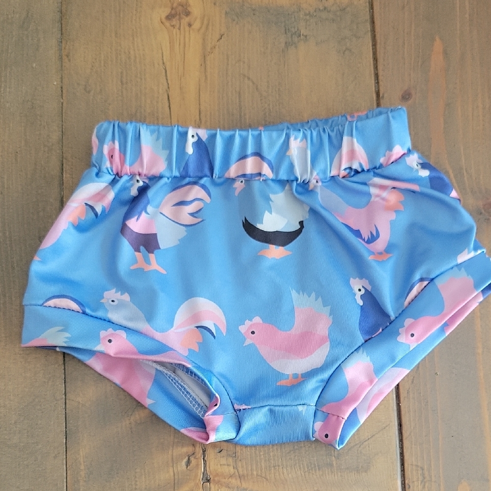 SHEIN Blue and Pink Flamingo Diaper Covers